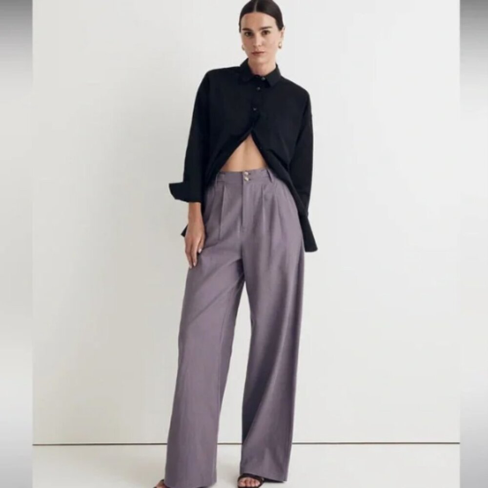 Madewell Harlow Wide-Leg Pant - Purple - Size 6